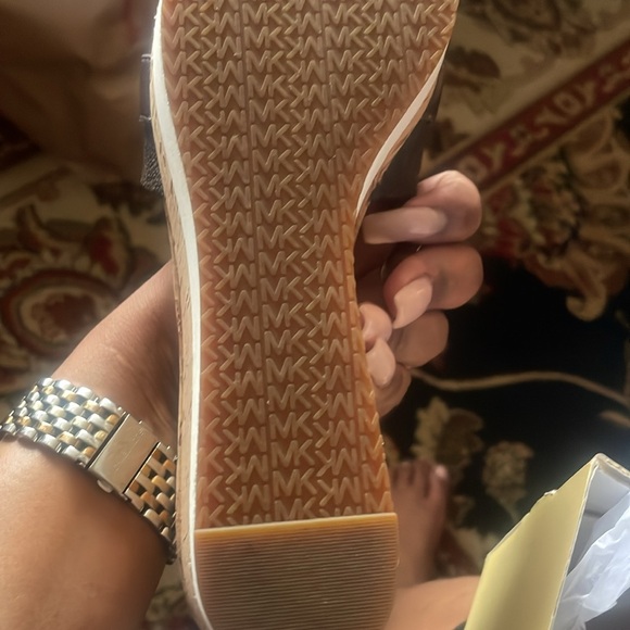 Michael kors Warren platform brown logo slides . - Picture 3 of 6